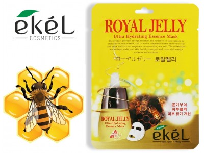 Тканевая маска с экстрактом пчелиного маточного молочка от Ekel