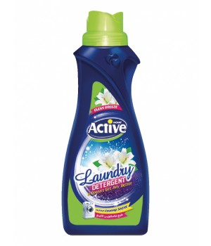 ACTIVE Гель для стирки белья универсальный "Clean Breeze", 1000 мл. Green ACTIVE Гель для стирки белья универсальный "Clean Breeze", 1000 мл. Green