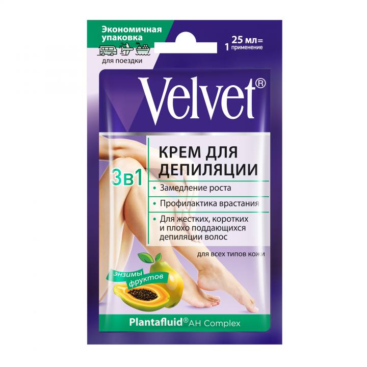 Velvet Крем для депиляции "3 в 1" для всех типов кожи  25 мл