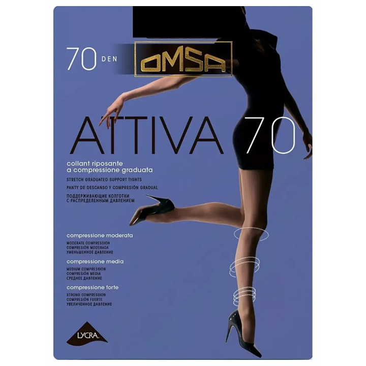 99562 Omsa Колготки Attiva 70 Nero 3