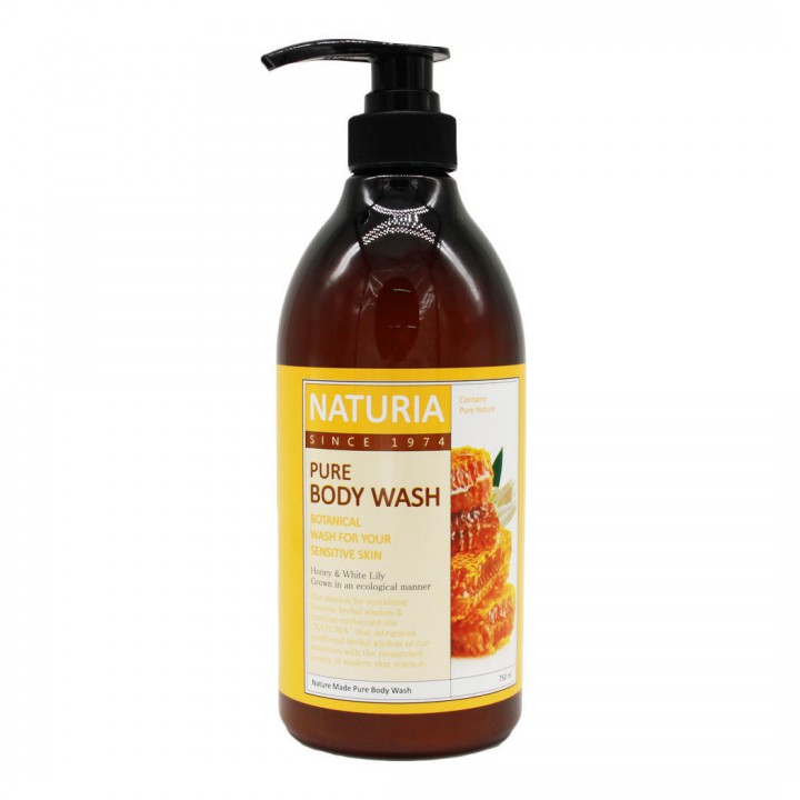 Naturia Гель для душа "Мёд и лилия" Pure Body Wash Honey & White Lily 750 мл