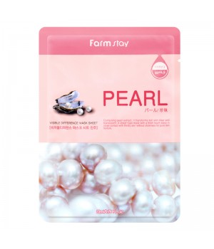 Farmstay Тканевая маска для лица с экстрактом жемчуга Visible Difference Mask Sheet Pearl 23 мл