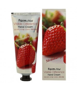 Farmstay Крем для рук с клубникой Visible Difference Hand Cream Strawberry 100 мл