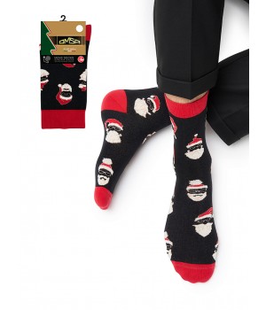 OMSA Носки STYLE 506 Дед Мороз Nero 45-47