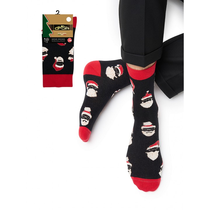 OMSA Носки STYLE 506 Дед Мороз Nero 45-47