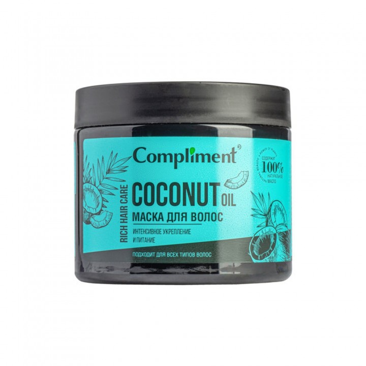 Тимекс Compliment Rich Hair Care Маска для волос Интенсивное укрепление и питание COCONUT OIL 400 мл