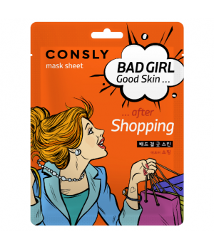 Consly Тканевая маска BAD GIRL - Good Skin после активного шопинга, 23 мл.