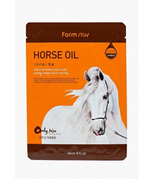 Farmstay Тканевая маска для лица с лошадиным жиром Visible Difference Mask Sheet Horse Oil 23 мл