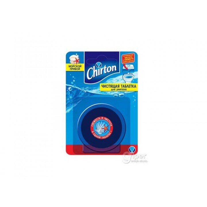 CHIRTON Чистящая таблетка для унитаза Чиртон Морской Прибой 50гр