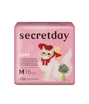 961105 SecretDay Прокладки женские гигиенические LOVE, Medium, 16 шт