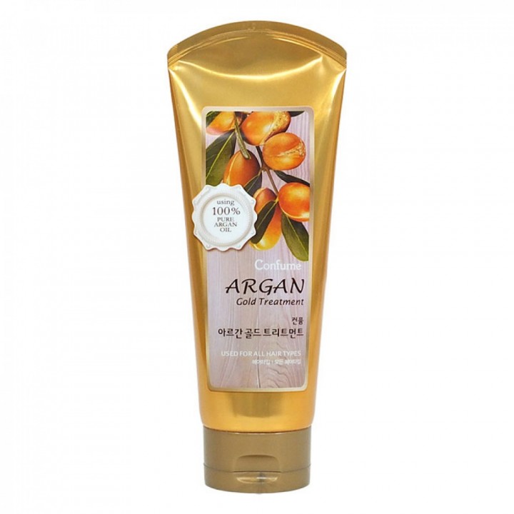 Welcos Confume Argan Gold Treatment Маска для волос с маслом арганы и золотом 200 мл