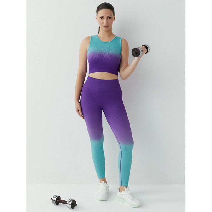 Брюки модель "легинсы" женские О_MINIMI Mi 2911AS Fresh Gradiente Легинсы Menta/Viola 44 (S)