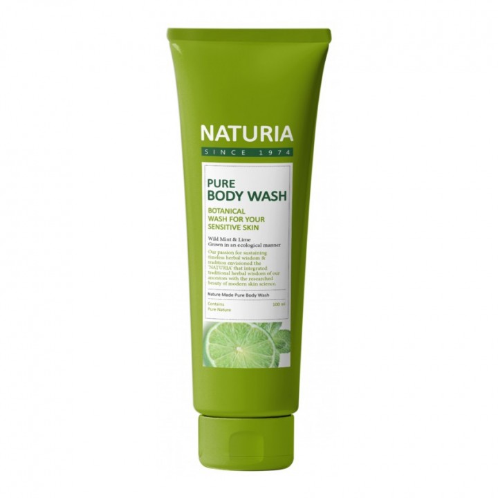 Naturia Гель для душа "Мята и лайм" Pure Body Wash Wild Mint & Lime 100 мл