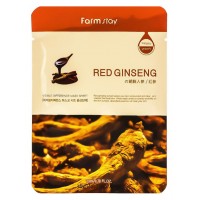 Farmstay Тканевая маска для лица с экстрактом красного женьшеня Visible Difference Mask Sheet Red Ginseng 23 мл