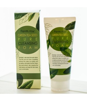 Farmstay Пенка для умывания увлажняющая Зеленый чай Green Tea Seed Pure Cleansing Foam 180 мл