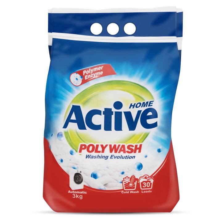 ACTIVE Стиральный порошок автомат "Poly Wash" Polymer Enzyme-технология холодной стирки, 3 кг ACTIVE Стиральный порошок автомат "Poly Wash" Polymer Enzyme-технология холодной стирки, 3 кг