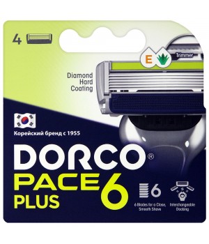 DORCO PACE 6 PLUS  NEW (станок + 2 кассеты) система, 6 лезвий + 1лезвие-триммер