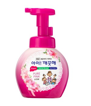 LION Ai kekute Foam handsoap pure pink 250ml Жидкое пенное мыло для рук (цветочный букет)