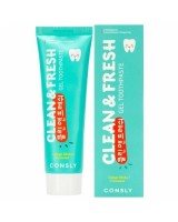Consly Гелевая зубная паста Clean&Fresh с экстрактами гинкго билоба и морских водорослей, 105 г.