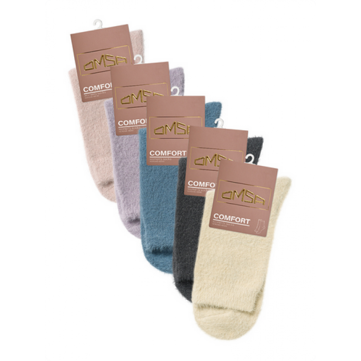 Носки жен. OMSA  OMSA COMFORT 350 из нитки "Травка" с добавлением люрекса Jeans 39-41