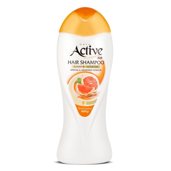 ACTIVE Шампунь для нормальных волос "Экстракт грейпфрута и женьшеня" NATURAL, 400 мл