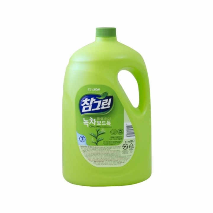 LION CHARMGREEN Средство для мытья посуды, овощей и фруктов (зеленый чай)  3.1kg bottle