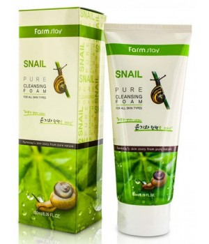 Farmstay Пенка для умывания с экстрактом улитки Snail Pure Cleansing Foam 180 мл