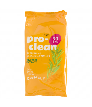 Consly Очищающие и освежающие мицеллярные салфетки с экстрактом чайного дерева, 30 шт Consly Очищающие и освежающие мицеллярные салфетки с экстрактом чайного дерева, 30 шт