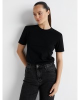 Фуфайка (футболка) женская О_OMSA OmT_D1201 OmT_D1201 Футболка, COTTON Nero 46/M