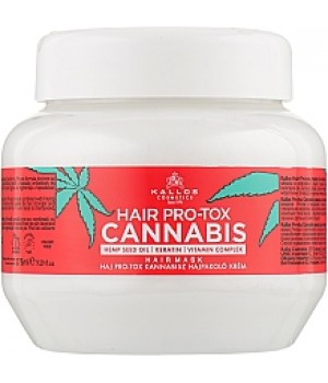 Kallos Маска для волос с маслом семян конопли, кератином и витаминным комплексом Kallos Pro-tox Cannabis, 275мл