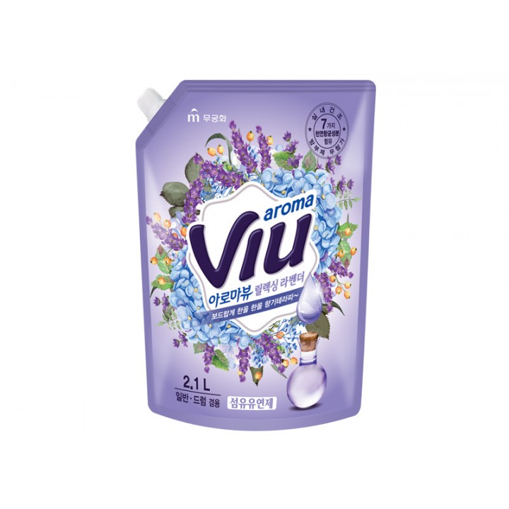 Mukunghwa Ополаскиватель для белья AROMA VIU ЛАВАНДА (refill), 2,1 л