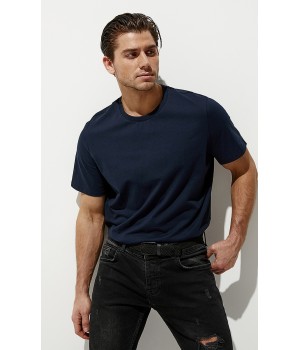 Фуфайка (футболка) мужская О_OMSA FOR MEN OmT_U 1201  Футболка Blu Notte 50/XL