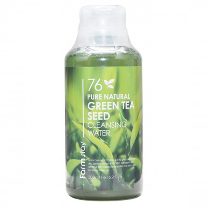 Farmstay Очищающая вода для лица зеленый чай Green Tea Seed Cleansing Water 500 мл