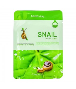 Farmstay Тканевая маска для лица с улиткой Visible Difference Mask Sheet Snail 23 мл