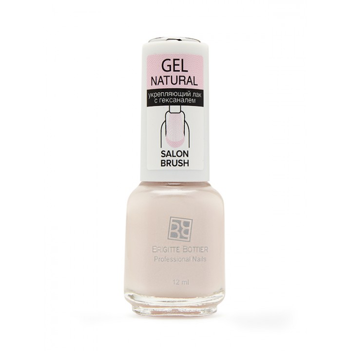 Brigitte Bottier укрепляющий лак для ногтей GEL NATURAL тон 01 жемчужный 12мл,шт