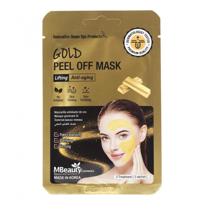 MBeauty Подтягивающая маска-пленка с коллоидным золотом 3 шт