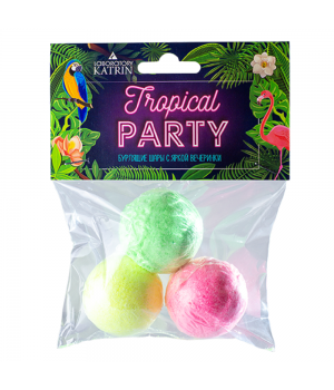 Лаборатория Катрин Бурлящие шары для ванн "Tropical Party" 3*40 г