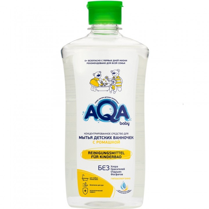 AQA baby Концентрированное средство для мытья ванночек с ромашкой, 500 мл