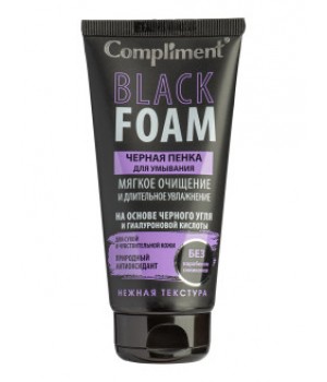 Тимекс Compliment Black Foam Черная пенка для умывания  мягкое очищение и длительное увлажнен