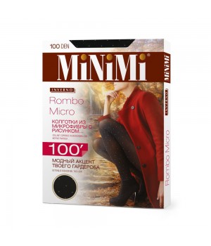 Minimi Колготки Rombo micro 100 (ромбики) Nero 3 (M)