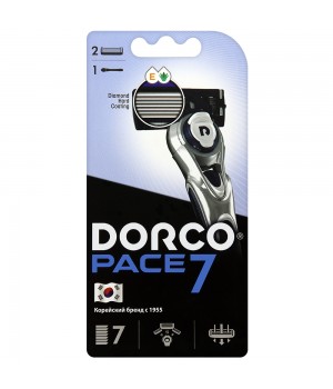 DORCO PACE 7  NEW (станок + 2 кассеты), система с 7 лезвиями