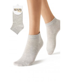 Minimi Носки COTONE 1201 однотонный укороченный Grigio Chiaro Melange 35/38