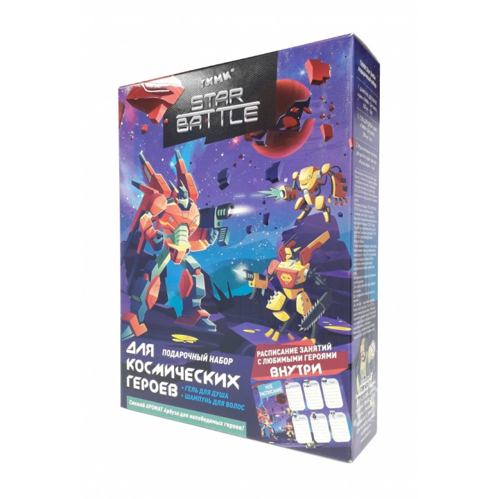 Тимекс ТИМИ ПН №1184 Star battle с ароматом арбуза(шампунь 200мл+гель д/душа200мл+Расписание)