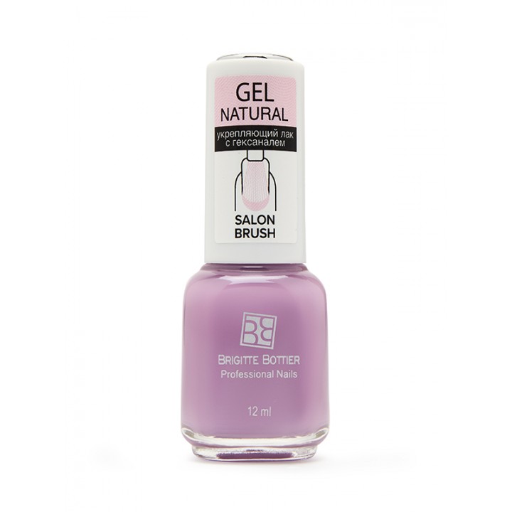 Brigitte Bottier укрепляющий лак для ногтей GEL NATURAL тон 06 лаванда 12мл, шт