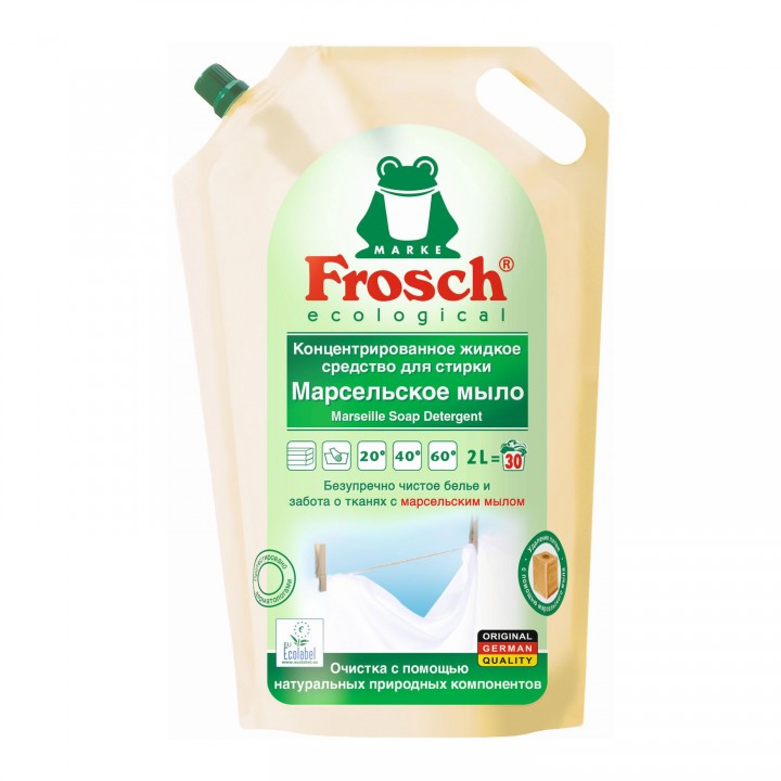 Frosch Концентрированное жидкое средство для стирки "Марсельское мыло" 2000 мл