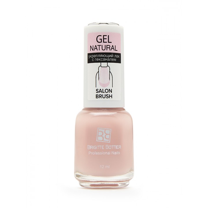 Brigitte Bottier укрепляющий лак для ногтей GEL NATURAL тон 02 пастельно-розовый 12мл, шт