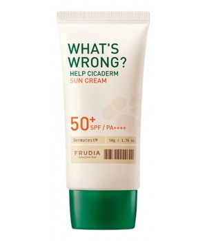 49692 FRUDIA What’s Wrong Солнцезащитный крем Сикадерм для чувствительной кожи  SPF50+ PA++++ (50г)