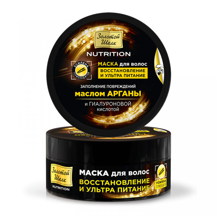Золотой Шёлк Маска для волос восстановление и ультра питание "NUTRITION" 180 мл