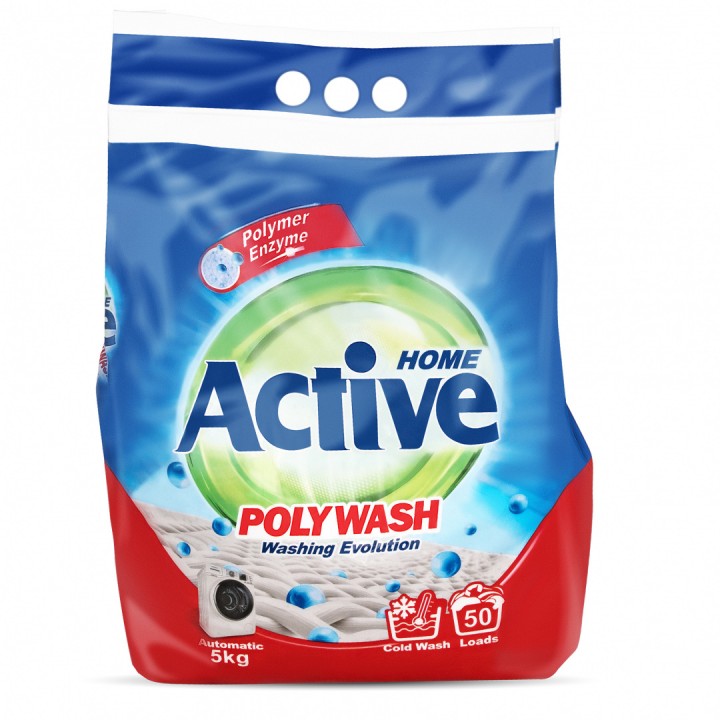 ACTIVE Стиральный порошок автомат "Poly Wash" Polymer Enzyme-технология холодной стирки, 5 кг ACTIVE Стиральный порошок автомат "Poly Wash" Polymer Enzyme-технология холодной стирки, 5 кг