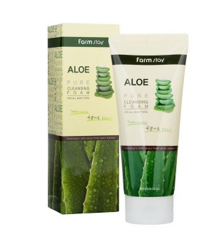 Farmstay Пенка для умывания с алоэ Aloe Pure Cleansing Foam 180 мл